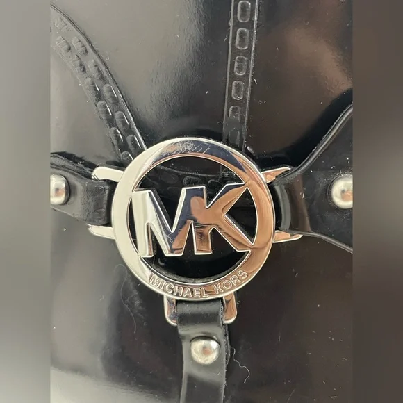 Michael Kors logo Fulton Harness Tall Rain Boot designer riding style knee high - Picture 8 of 9